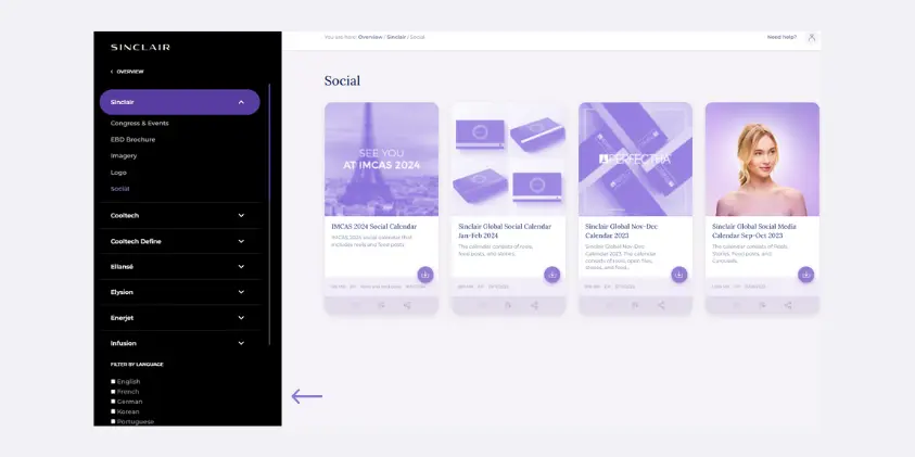 Sinclair Language Button Portal 5