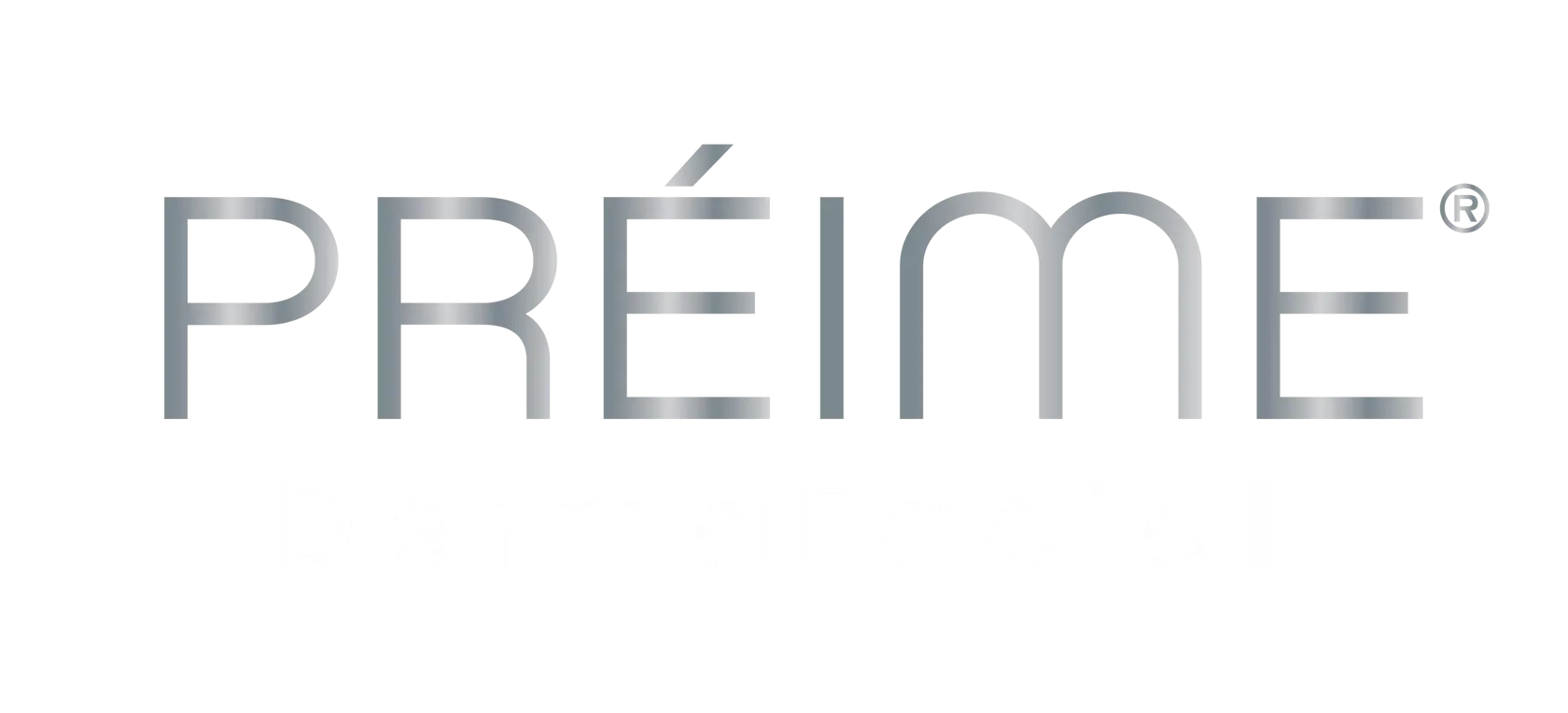 Préime Dermafacial Logo Silver White